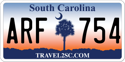 SC license plate ARF754