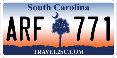 SC license plate ARF771