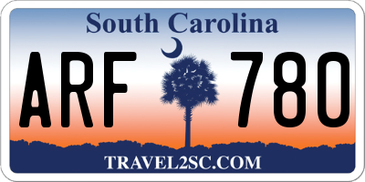 SC license plate ARF780