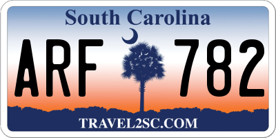 SC license plate ARF782