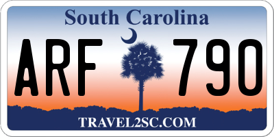 SC license plate ARF790