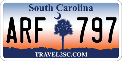 SC license plate ARF797