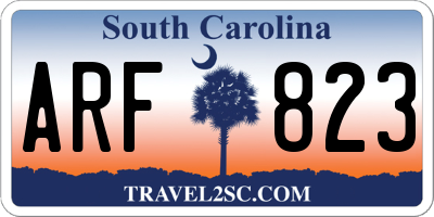 SC license plate ARF823