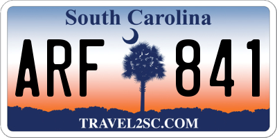 SC license plate ARF841