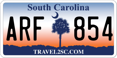 SC license plate ARF854