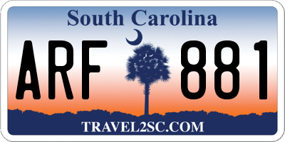 SC license plate ARF881