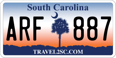 SC license plate ARF887