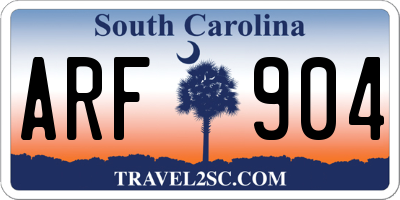SC license plate ARF904
