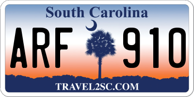 SC license plate ARF910