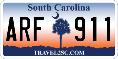 SC license plate ARF911