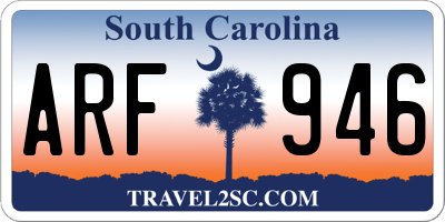 SC license plate ARF946