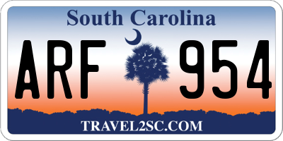 SC license plate ARF954