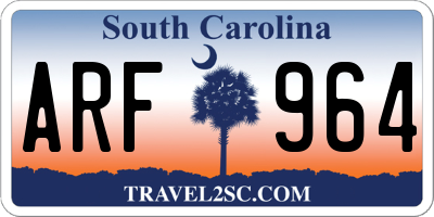 SC license plate ARF964