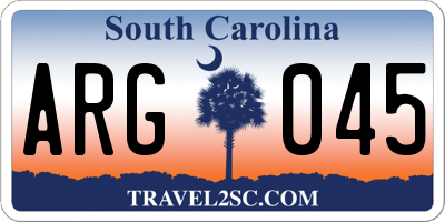 SC license plate ARG045