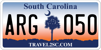 SC license plate ARG050
