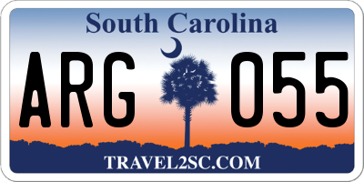 SC license plate ARG055