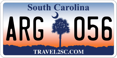 SC license plate ARG056