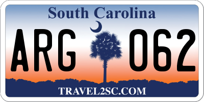 SC license plate ARG062