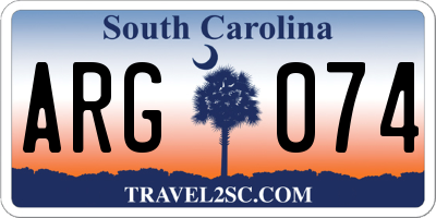 SC license plate ARG074