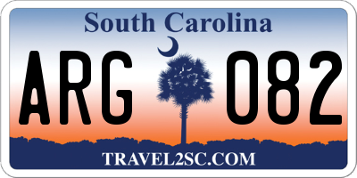 SC license plate ARG082