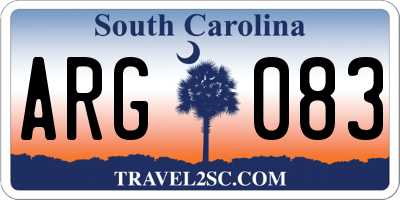 SC license plate ARG083