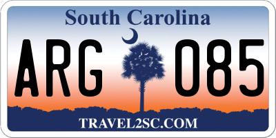 SC license plate ARG085