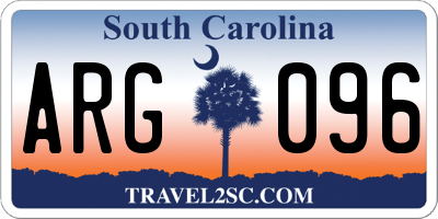 SC license plate ARG096