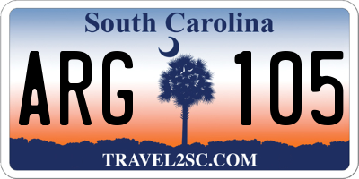 SC license plate ARG105