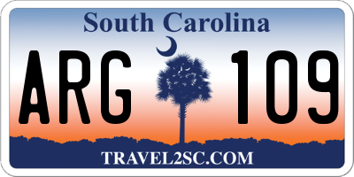 SC license plate ARG109