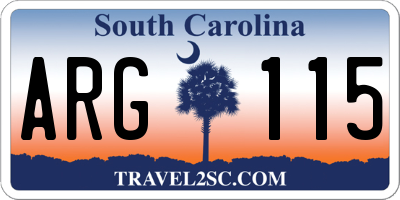 SC license plate ARG115