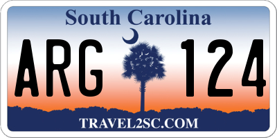 SC license plate ARG124