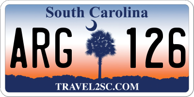 SC license plate ARG126