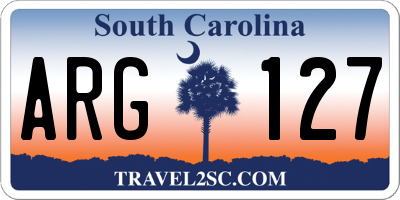 SC license plate ARG127