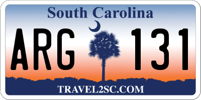 SC license plate ARG131