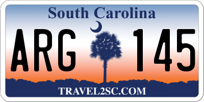 SC license plate ARG145