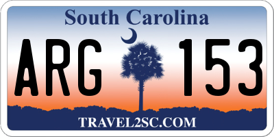 SC license plate ARG153