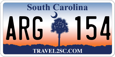 SC license plate ARG154