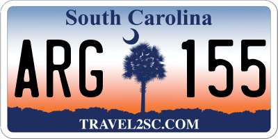 SC license plate ARG155