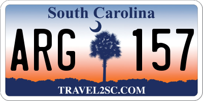 SC license plate ARG157