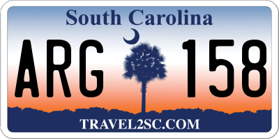 SC license plate ARG158