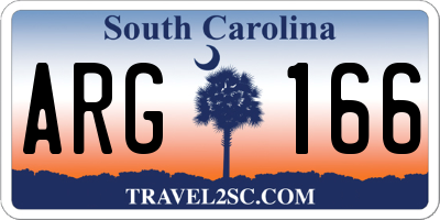SC license plate ARG166