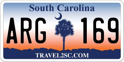 SC license plate ARG169