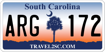 SC license plate ARG172