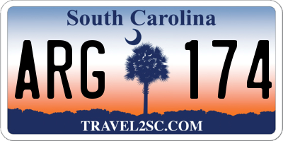 SC license plate ARG174
