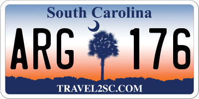 SC license plate ARG176
