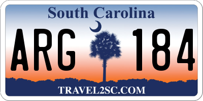 SC license plate ARG184