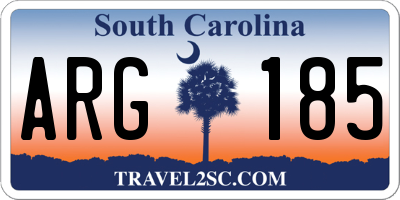 SC license plate ARG185