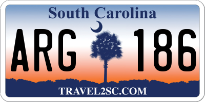 SC license plate ARG186