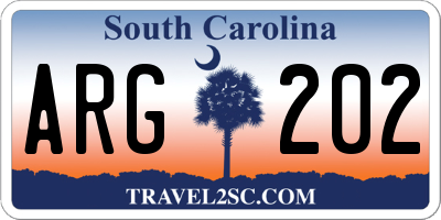 SC license plate ARG202