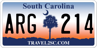 SC license plate ARG214